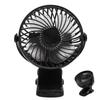 W‑06 Mini Wentylator USB Przenośny Biurkowy Akumulatorowy Niski Poziom Hałasu Ręczny Elektryczny Wentylator z Klipsem Czarny