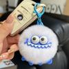 Fluffy Rabbit Fur Pompon Keychain Cute Mini Phone Pendant Plush Ball Car Keyrings For Handbags Decoration Backpack Accessories