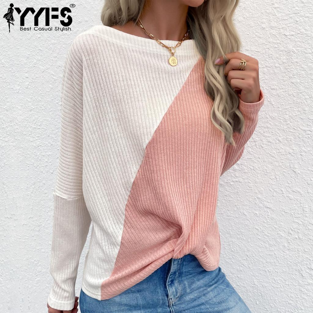 YYFS Women's Fashion Casual Summer O-Neck Pullovers & Long Sleeves