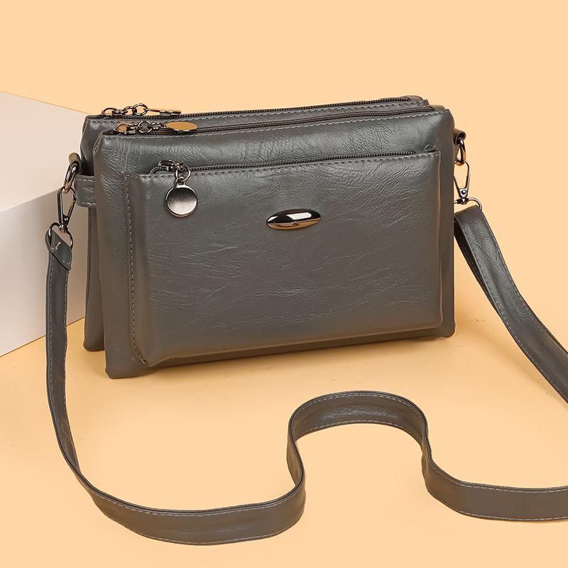 Bag Women's Fashion New Fashion Shoulder Messenger Bag Multi-layer Large-capacity Medium Mother Bag