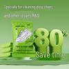 Thickened No-Rinse Shoe Cleaning Wipes - Easy-to-Wipe Stain Removal Disposable Wet Wipes for Shoes, White
