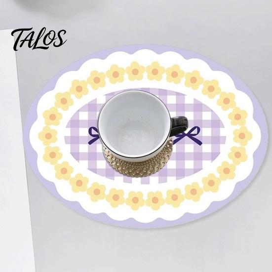 Durable Kitchen Mat Dining Table Placemat, Cartoon Pattern Printed, Heat-Insulating Stain-Proof Waterproof Mat, Countertop Wear-Resistant Easy