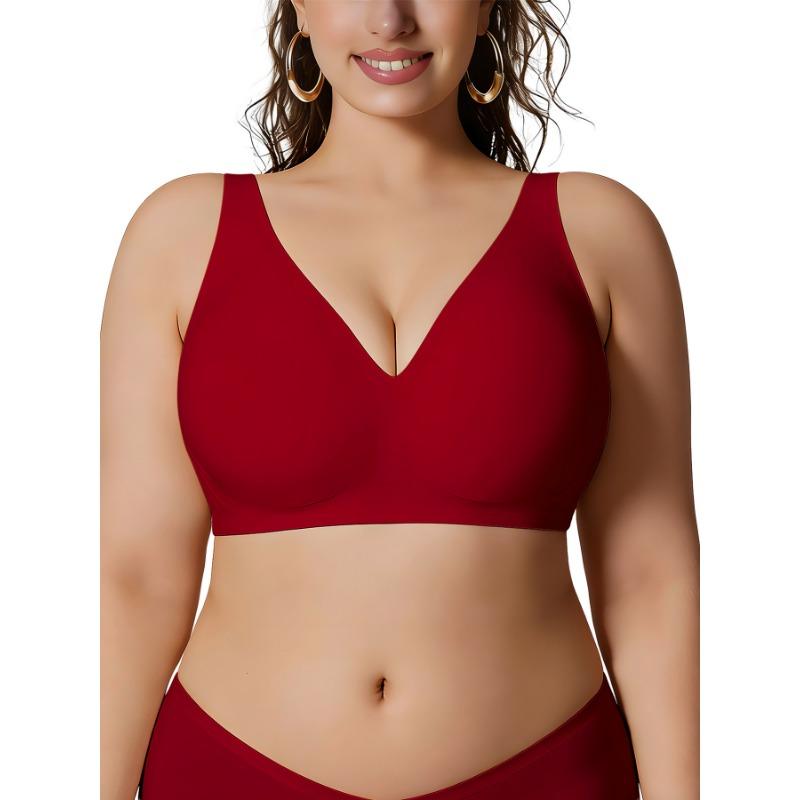 Women Seamless Wireless Comfortable Full Coverage Push Up Gathering Bra