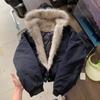 Women's Fleece Cotton Coat, Winter Thickened Short Workwear Fur Collar Hooded Loose Cotton Coat