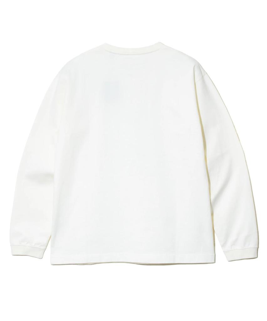[go slow caravan] 332803 Super Heavy USA/C Dorayaki Cat Long Sleeve T-Shirt White L