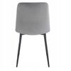 Gray velvet loft chair with upholstered black legs for the dining room Furnitex