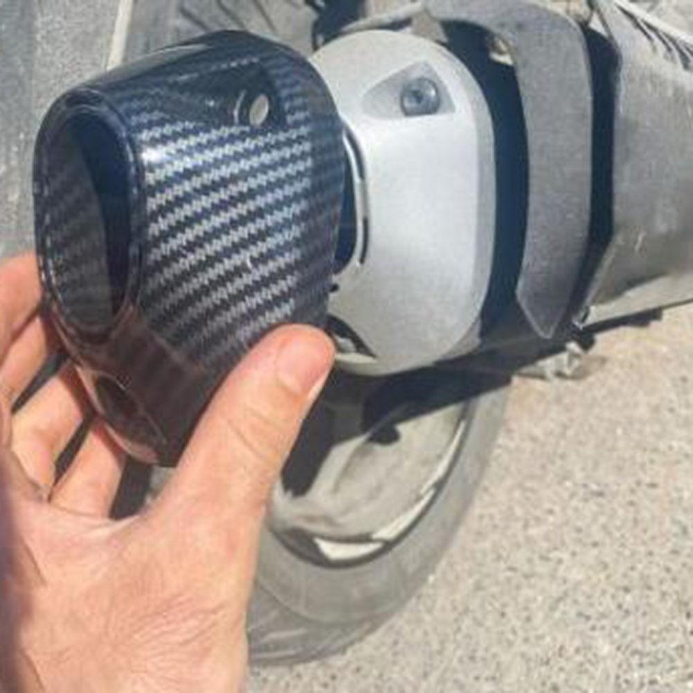 Motorcycle Accessory For Exhaust Pipe Exhaust ABS Plastic Carbon Fiber Finish Exhaust Tail Cover Stylish Motorcycle Upgrade