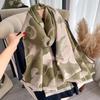 Imitation Cashmere Ginkgo Leaf Scarf Women'S Autumn And Winter Warm Fringed Shawl Versatile Student Scarf Tide