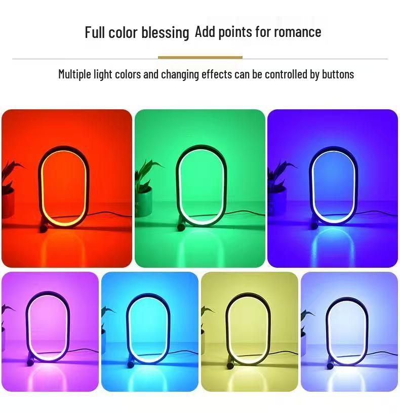 RGB Ambient Light Ring: Creative Decorative Lamp for Desktop or Bedside, Perfect for Night Light and E-sports Setup.