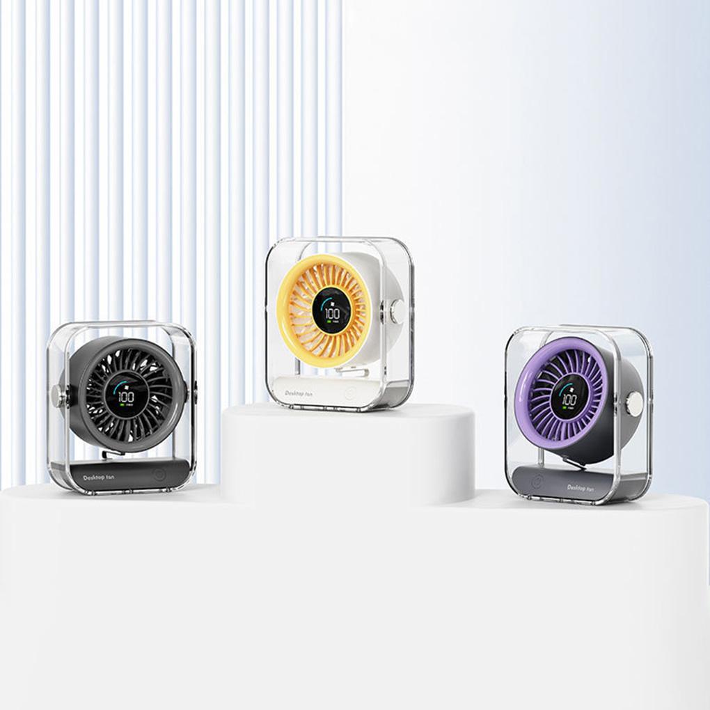 Portable Electric Fan With 100 Wind Speed Levels USB Rechargeable Quiet Fan Portable