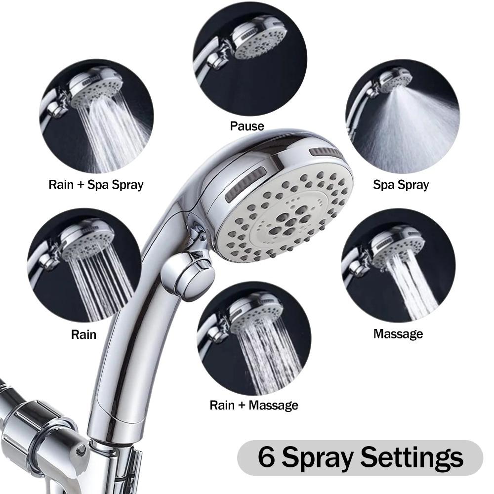 Shower Head with Handheld High Pressure Shower Heads Attached with Extra Long Hose