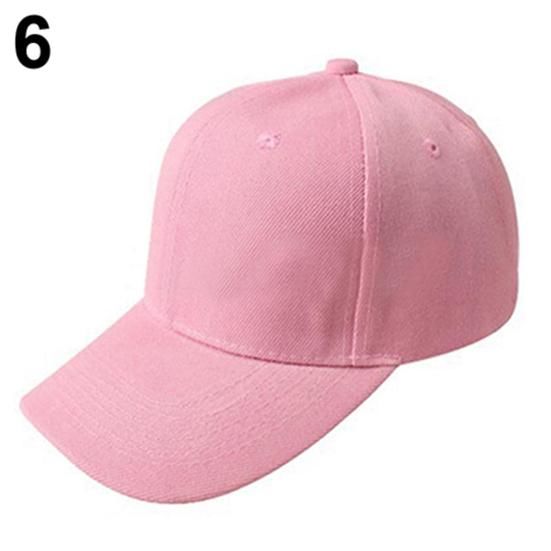 Women Men Casual Sports Baseball Cap Solid Color Blank Visor Hat Snapback Cap