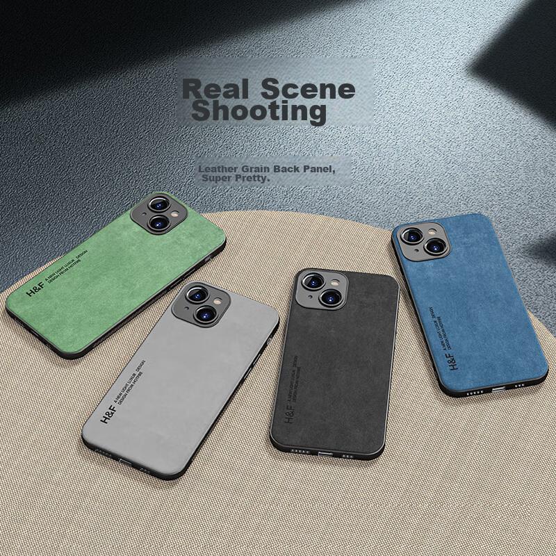 HotFire IPhone 13 Case, Upgraded Skin-Like Matte Lens Full Protection Silicone Case, Simple Trendy Design - Midnight Black