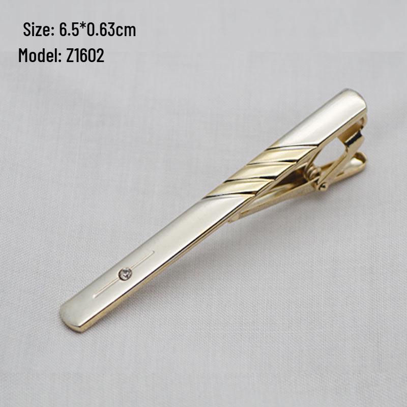Men's Silver Formal Tie Clip with Laser Engraved Logo - Professional Business Accessory