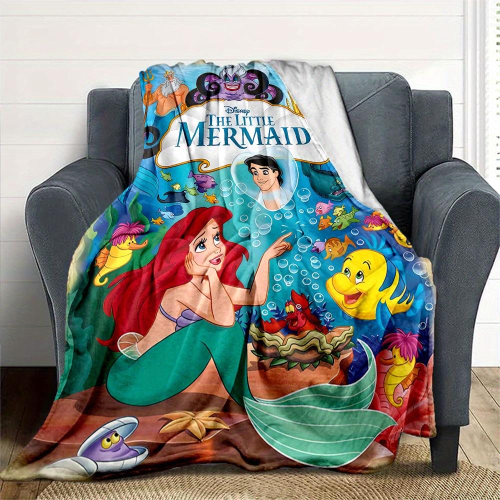 1pc, The Little Mermaid Ariel Blanket Seasonal Home Decor Gift for Friends, Soft Throw Blanket, Living Room, Travel, Camping
