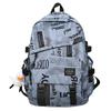 Letter Unisex Graffiti Backpack With Multiple Pockets For School And Campus