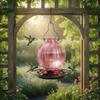 Handmade Glass Nectar Feeder Outdoor Easy to Refill for Bird Watchers,