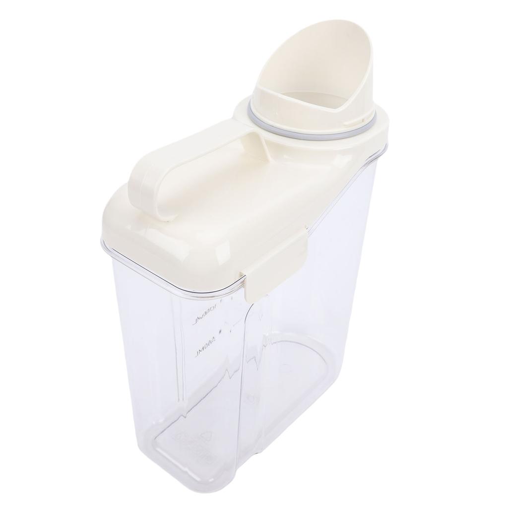 Rice Storage Container Plastic  tight Cereal Dispenser with Pou  Spout Measu  Cup for Cereals Flour Beans