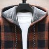 Herbst Winter Herren Mantel Reißverschluss Strick Langarm Dicker Plüsch Kariert Print Kapuzen Oberbekleidung Locker Doppeltaschen Täglich Sport Outdoor Arbeit Hoodie