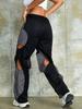 Rose Beauty A Rave Two Tone Cut Out Cargo Pants