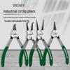 Green Forest Dual-Purpose Internal & External Circlip Pliers - Yellow, Tool-Grade, Small & Large Spring Opening Expansion