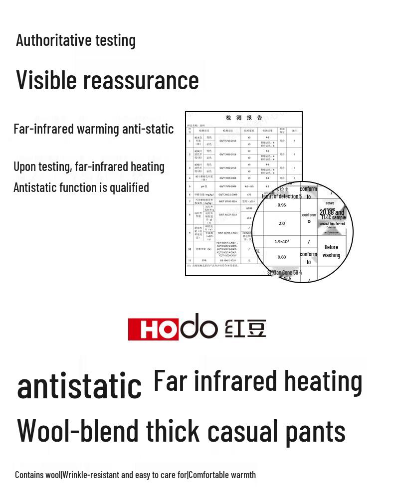 Men's Corduroy Wool Blend Casual Pants