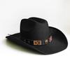 Sombrero de Vaquero Occidental de Ala Ancha Sombrero Tejido a Máquina Para Mujeres Hombres Protección Solar para Exteriores Playa Viajes Vacaciones