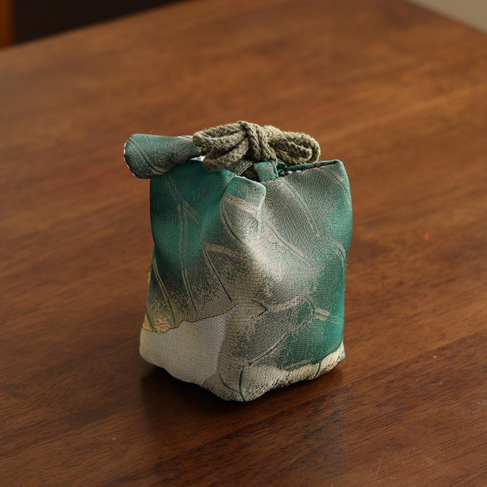 Chinese Style Teaware Storage Bag Breakage-proof Small Item Pouch Embroidered Handbag  Festival