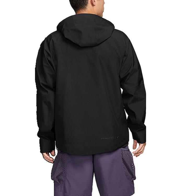 Nike ACG Storm-Fit Adv Gore-Tex Misery Ridge Breathable Hooded Outdoor Hard Shell Waterproof Jacket Unisex Jacket Black Mountain-White FV8642010