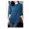 Plus Size Women S Long Sleeve Loose Cotton Mid Length Shirt