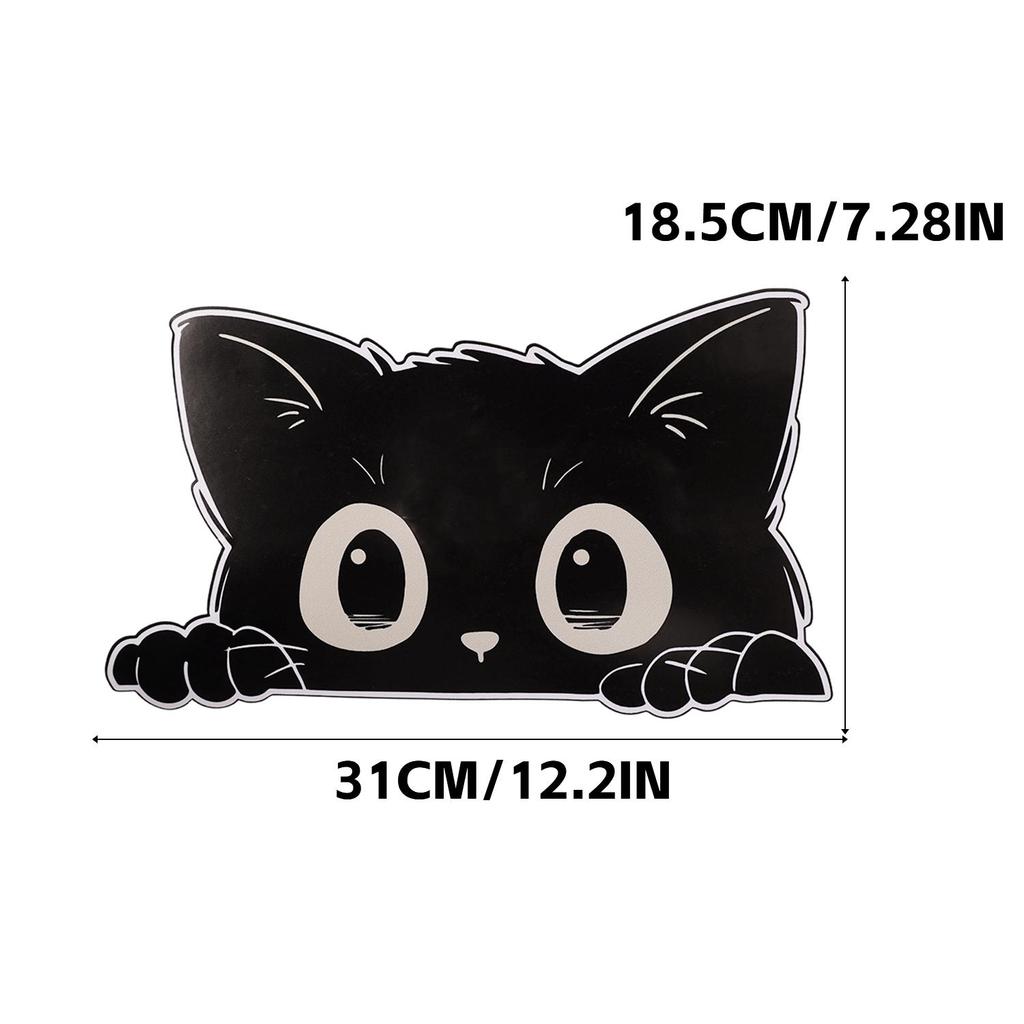 Car Stickers Black Cat Waterproof PVC Decals Scratches Masking Cute Creative Applicable for Cars Motorcycles