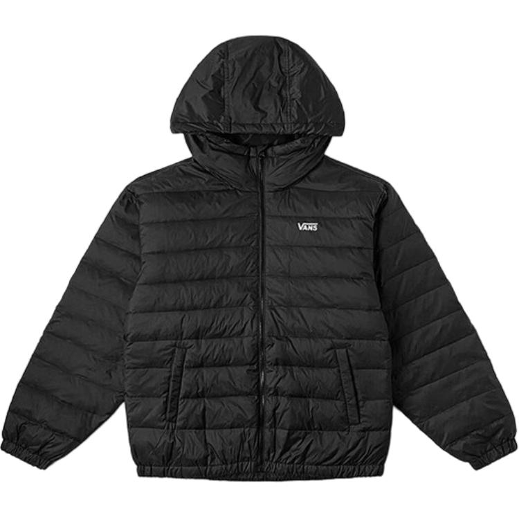 Vans Foundry V Hooded Puffer Jacket Black Unisex VN000P2PBLK L