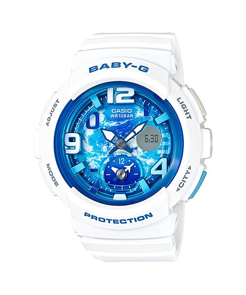 

Casio Men s Resin 100M Water Resistant Analog Shock Resistant Quartz Watch BGA-190GL-7B белый