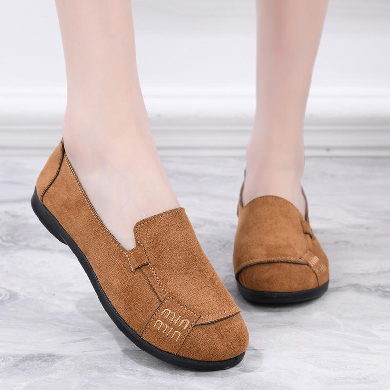 

Туфли Doudou на плоской подошве женские новые матовые повседневные туфли на мягкой подошве одинарные туфли женские на одной педали модные универсальные туфли для мамы 41