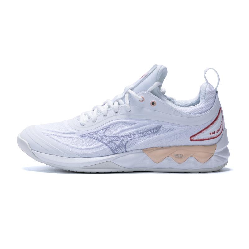 Mizuno Wave Luminous 2 Komfortable Allsidige Sklisikre Slitesterke Lavsko Badmintonsko Unisex sneaker Hvit V1GC242025