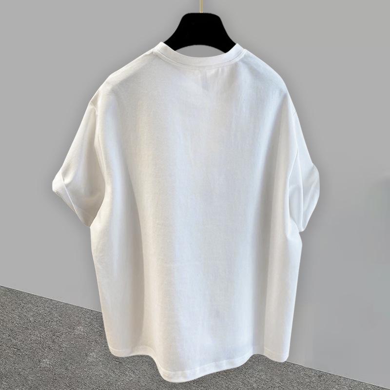 Unisex Workwear Faux Two-Piece Round Neck T-shirt & High-Grade Casual Shorts Set