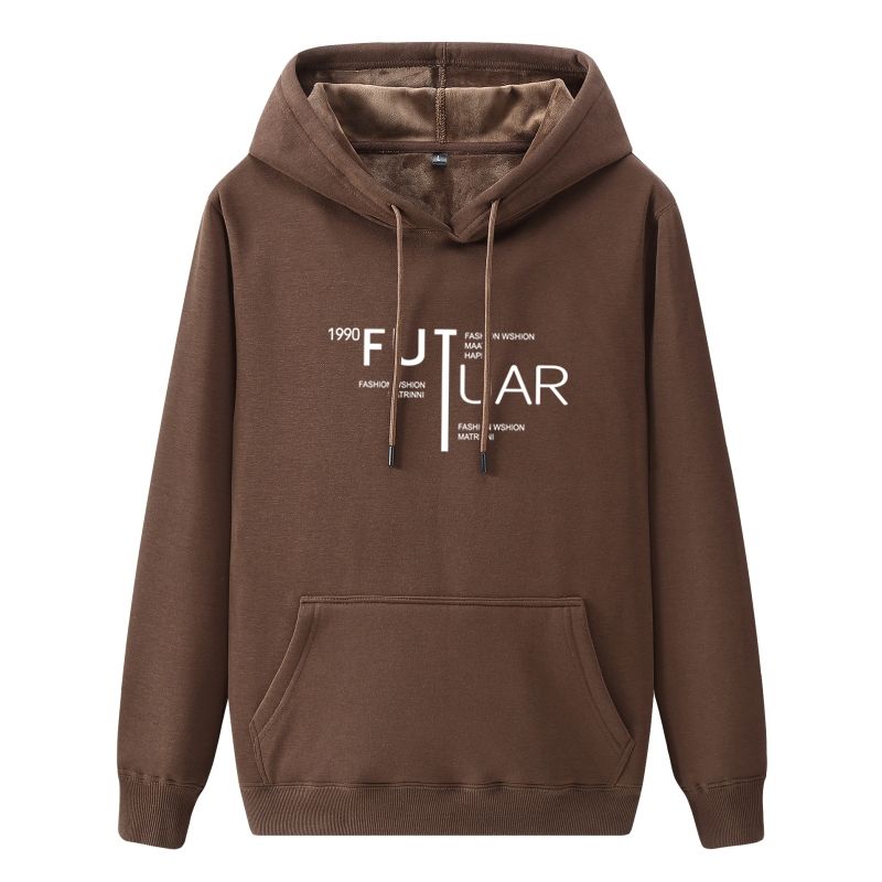 Warm Men's Hooded Sweatshirt Letters Designer Harajuku Fashion Overfit Cheap Y2k Vintage Streetwear Tops 90s Winter Male Hoodie