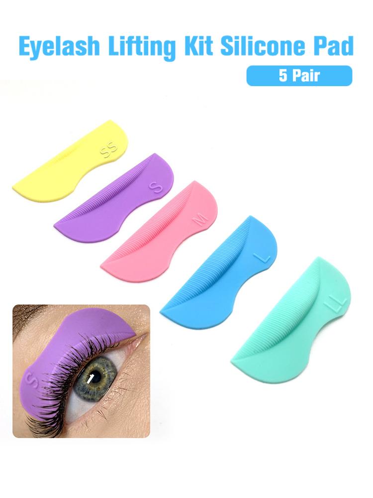 5 Pair/Set Silicone Curlers Curl Eyelash Pads Eyelash Extension Perm Tools Multicolor Eyelash Lifting Kit Accessories Reusable