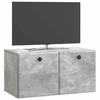 Wall Mounted TV Cabinet 59.5 x 31 x 30 cm Concrete Grey