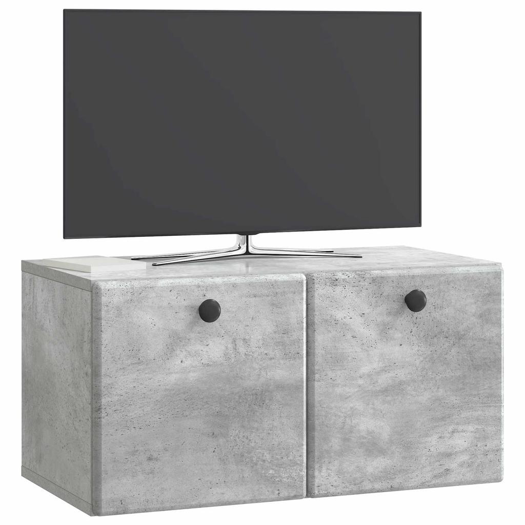 Wall Mounted TV Cabinet 59.5 x 31 x 30 cm Concrete Grey