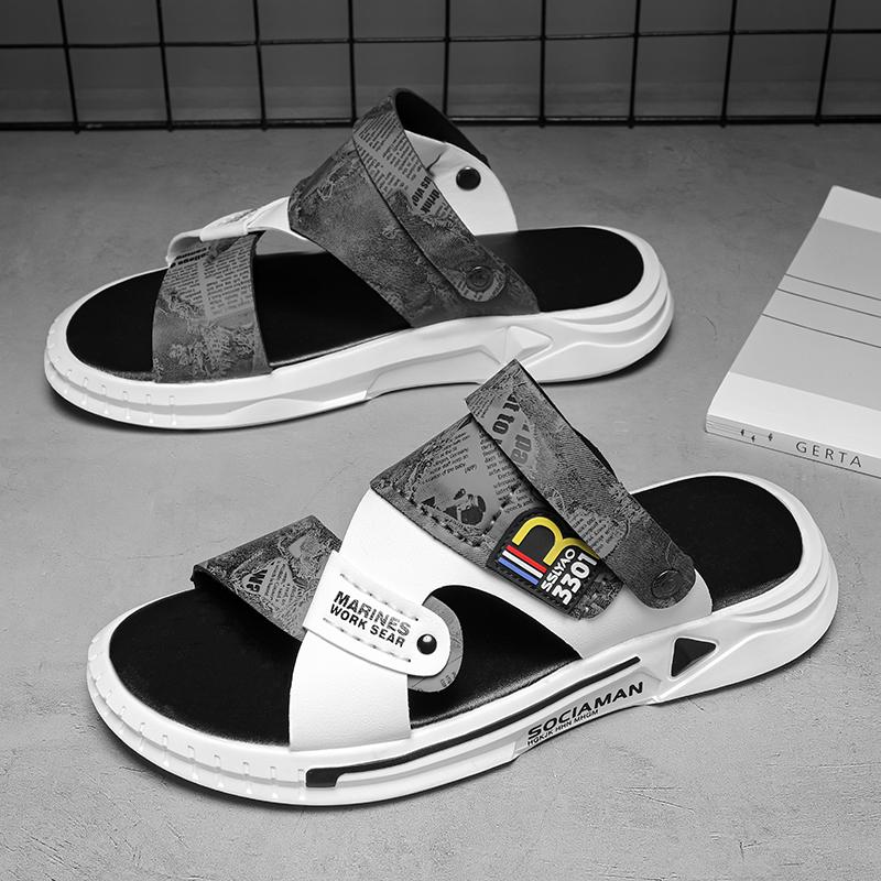 Fashion CYYTL Mens Slippers Summer Casual Shoes Beach Sandals Outdoor Slides Leather Walking Comfort Designer Fashion Lightweight Luxury