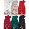 3D Embroidered Flower Mesh Fabric for DIY Sewing Embroidered Lace Clothing Wedding Dress Embroidery Clothing Fabric 5yard