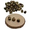 50pcs 10mm Bell End Cap Mesh Kumihimo Cord Tassel DIY Making Black