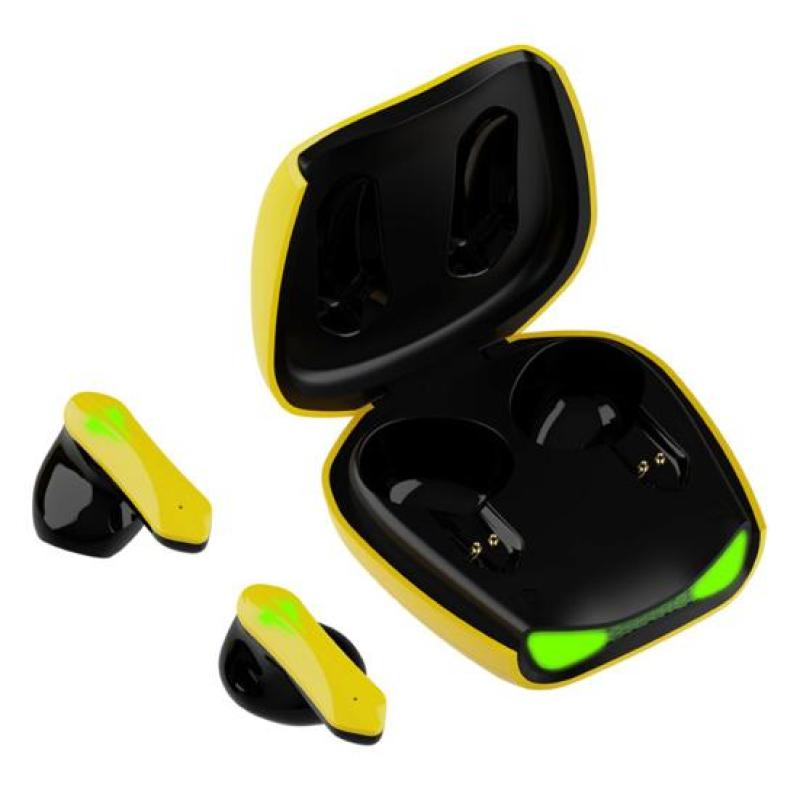 

Беспроводная гарнитура со светодиодной подсветкой, игровые беспроводные наушники, Bluetooth-совместимые, стереозвук 5.1 с низкой задержкой, беспроводная связь жёлтый