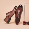 Large Size New Four Seasons Business Leather Shoes Men's Formal Wear Single Shoes Gentleman's Office Wedding Men's Shoes One Piece 2025