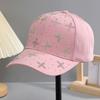 Spring and summer hats Women's baseball caps Street versatile trendy visors Diamond rhinestones Fashion casual caps Summer
