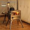 Outdoor Camping Wood Stove with 3-Sided Viewing
