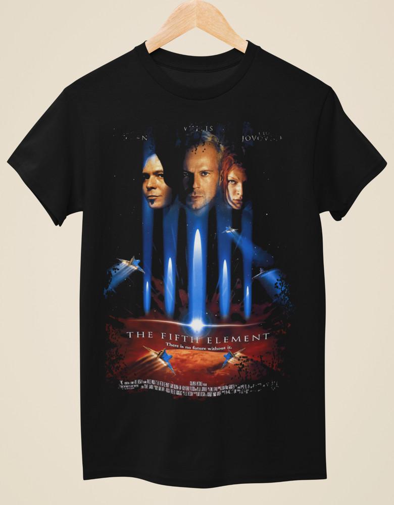 The Fifth Element - Movie Poster Inspired Unisex Black T-Shirt Unisex T-Shirt XL