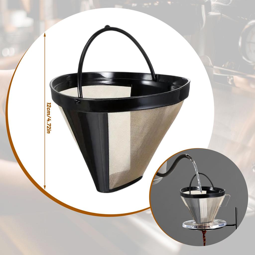 Coffee Filter, Hand Brewed Coffee Pot Without Filter Paper Filter, Drip Type Coffee Net Funnel