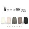 Andit Neck Daily Long Sizes and Made in 12 Size L Be-Line Top, M, L, LL, Japan, Ivory,